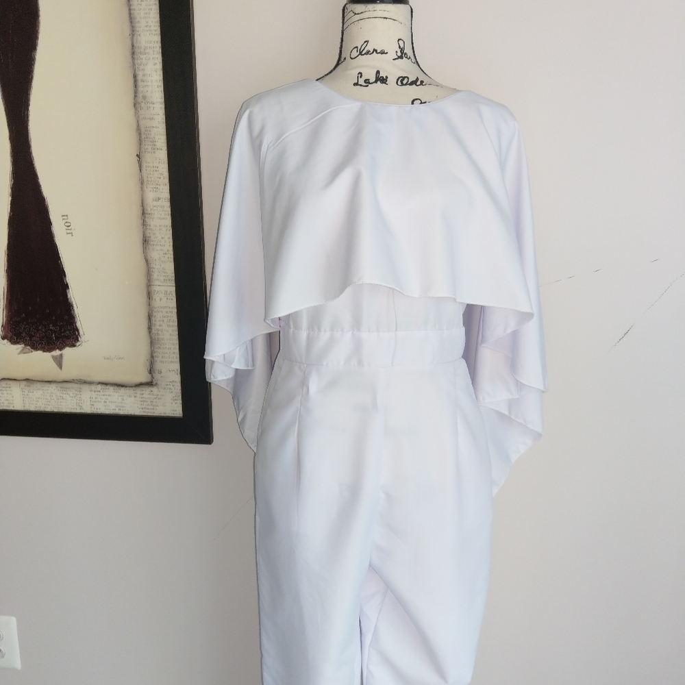 Orderplus Jumpsuit Ruffled with Deep Plunged Back - Picture 4 of 8